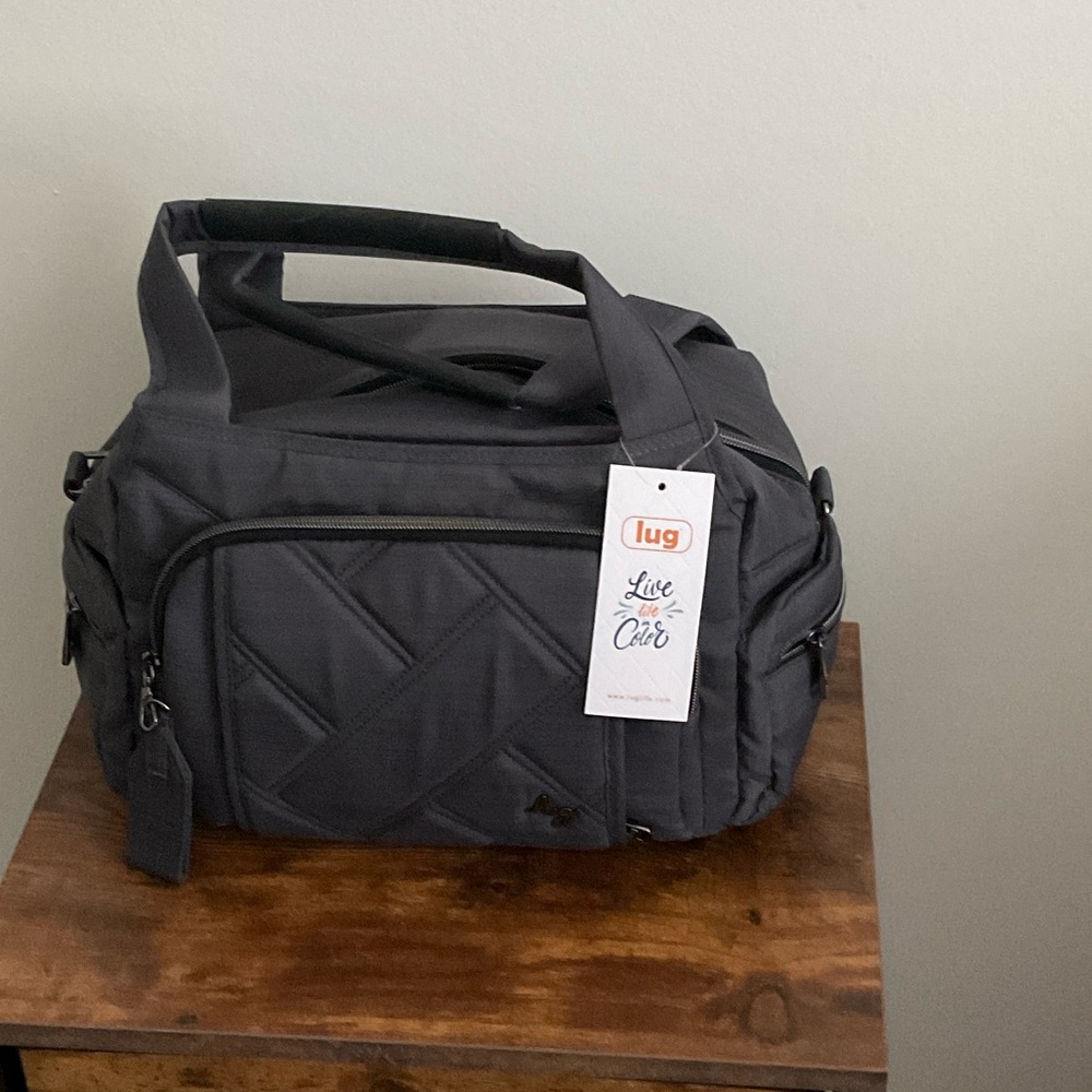 Lug Rumble Charcoal Satchel Bag